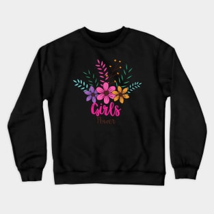 Girl Power Flower Crewneck Sweatshirt